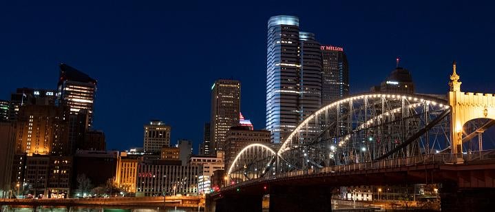 Pittsburgh skyline at night