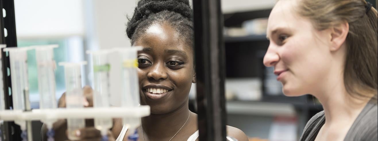 Students working in lab in the BioSciences Department