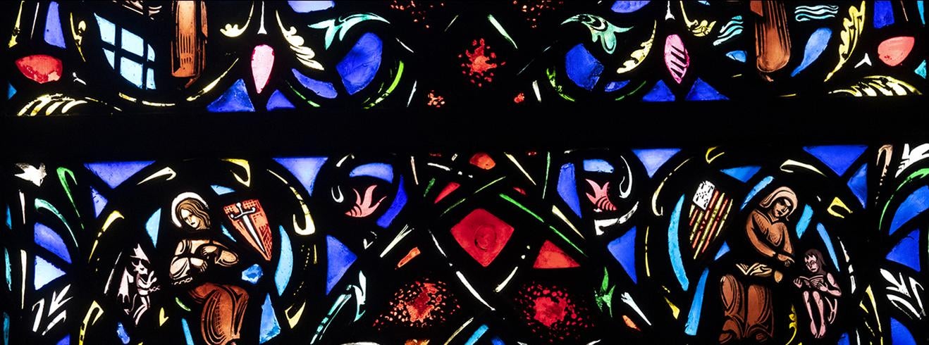 stained glass windows in heinz chapel