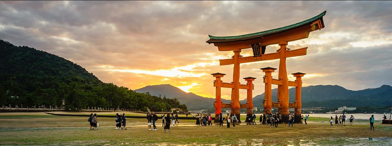 Torii from Itsukushima Shrine, Hiroshima - Japan