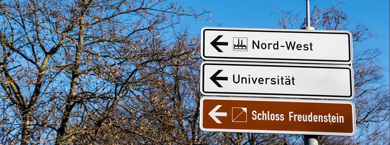 directional signs in german