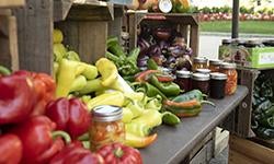 vegetables displayed at farmer's market