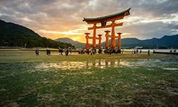 Torii from Itsukushima Shrine, Hiroshima - Japan